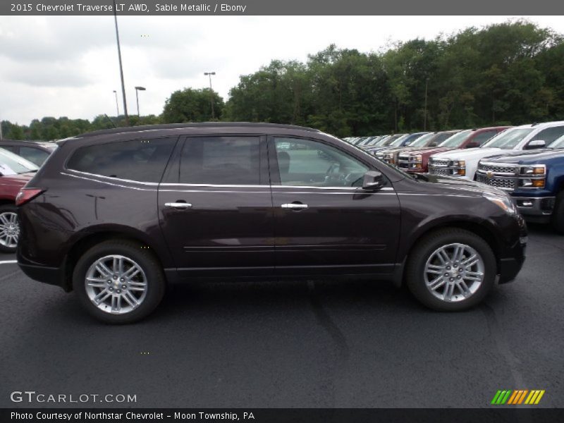 Sable Metallic / Ebony 2015 Chevrolet Traverse LT AWD