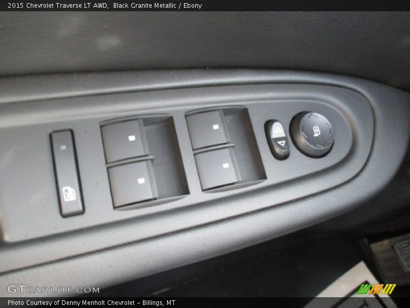 Black Granite Metallic / Ebony 2015 Chevrolet Traverse LT AWD