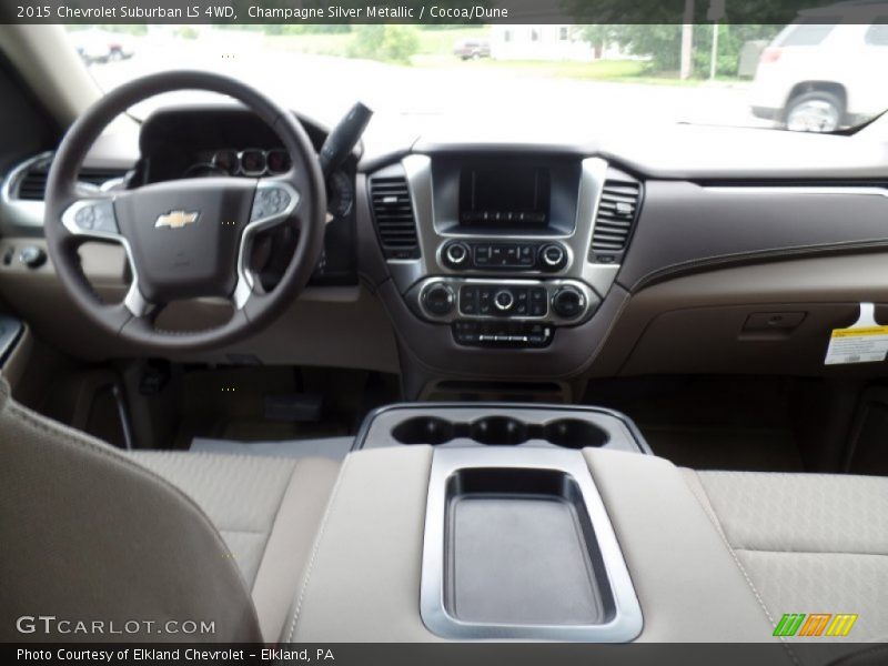Champagne Silver Metallic / Cocoa/Dune 2015 Chevrolet Suburban LS 4WD