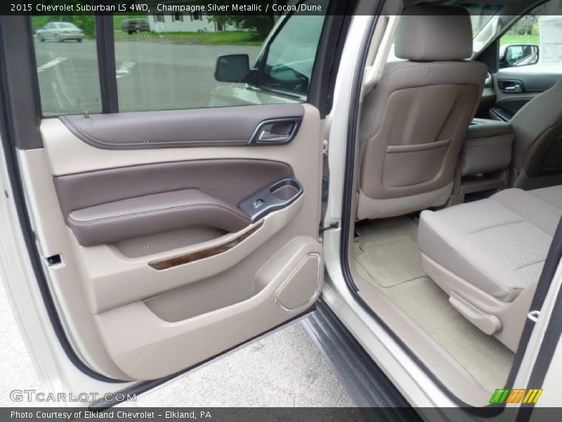 Champagne Silver Metallic / Cocoa/Dune 2015 Chevrolet Suburban LS 4WD