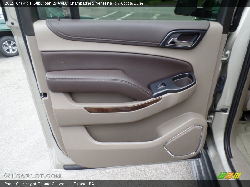 Champagne Silver Metallic / Cocoa/Dune 2015 Chevrolet Suburban LS 4WD