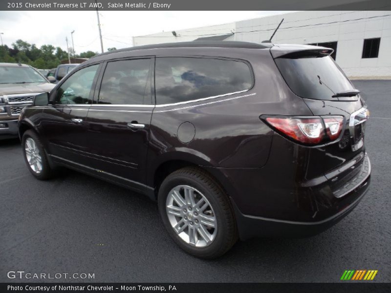 Sable Metallic / Ebony 2015 Chevrolet Traverse LT AWD