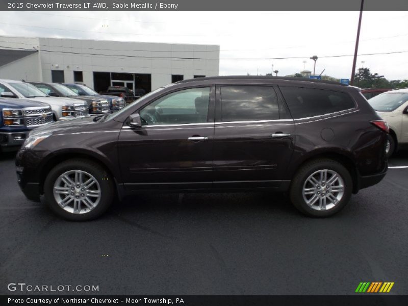 Sable Metallic / Ebony 2015 Chevrolet Traverse LT AWD