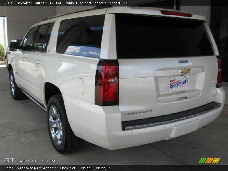 White Diamond Tricoat / Cocoa/Dune 2015 Chevrolet Suburban LTZ 4WD