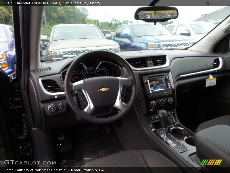 Sable Metallic / Ebony 2015 Chevrolet Traverse LT AWD