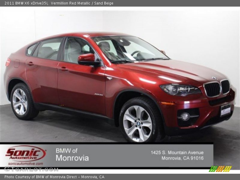 Vermillion Red Metallic / Sand Beige 2011 BMW X6 xDrive35i