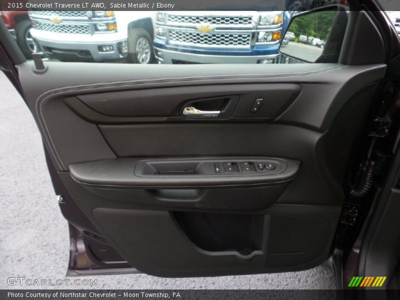 Sable Metallic / Ebony 2015 Chevrolet Traverse LT AWD
