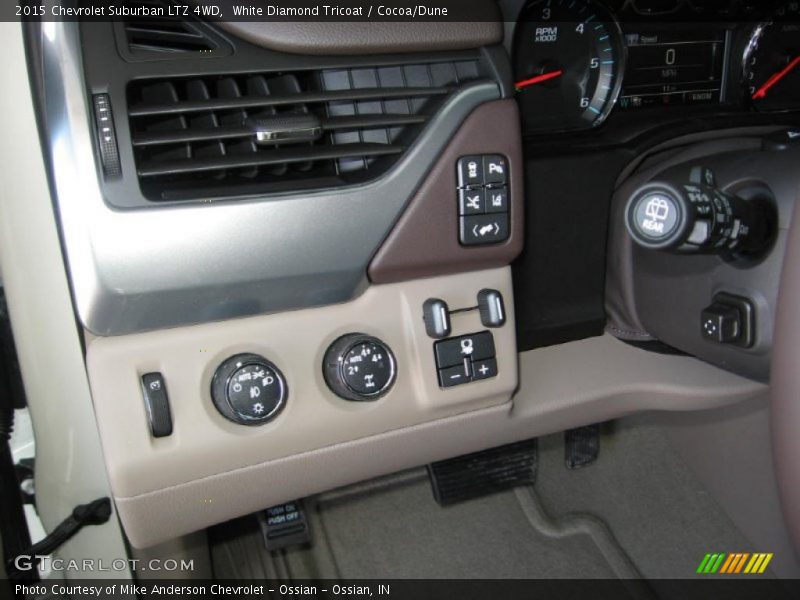 White Diamond Tricoat / Cocoa/Dune 2015 Chevrolet Suburban LTZ 4WD