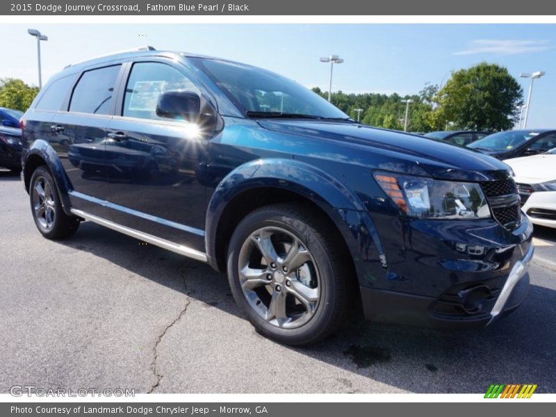 Fathom Blue Pearl / Black 2015 Dodge Journey Crossroad