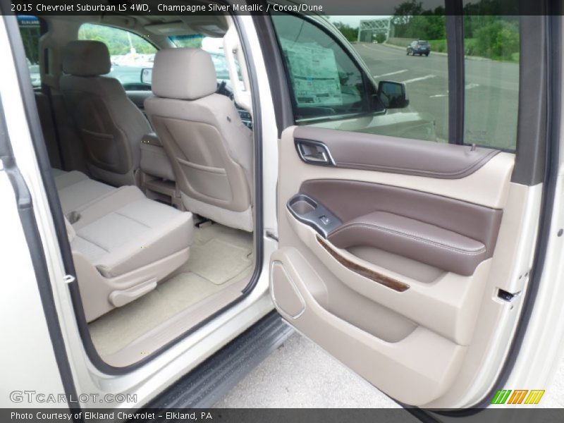 Champagne Silver Metallic / Cocoa/Dune 2015 Chevrolet Suburban LS 4WD