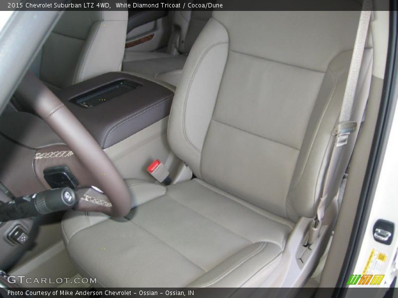 White Diamond Tricoat / Cocoa/Dune 2015 Chevrolet Suburban LTZ 4WD