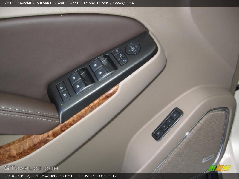 White Diamond Tricoat / Cocoa/Dune 2015 Chevrolet Suburban LTZ 4WD