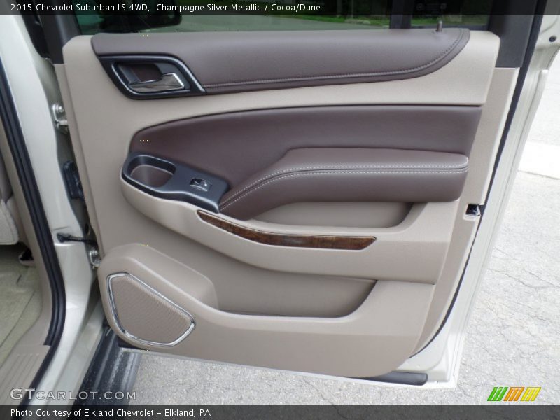 Champagne Silver Metallic / Cocoa/Dune 2015 Chevrolet Suburban LS 4WD