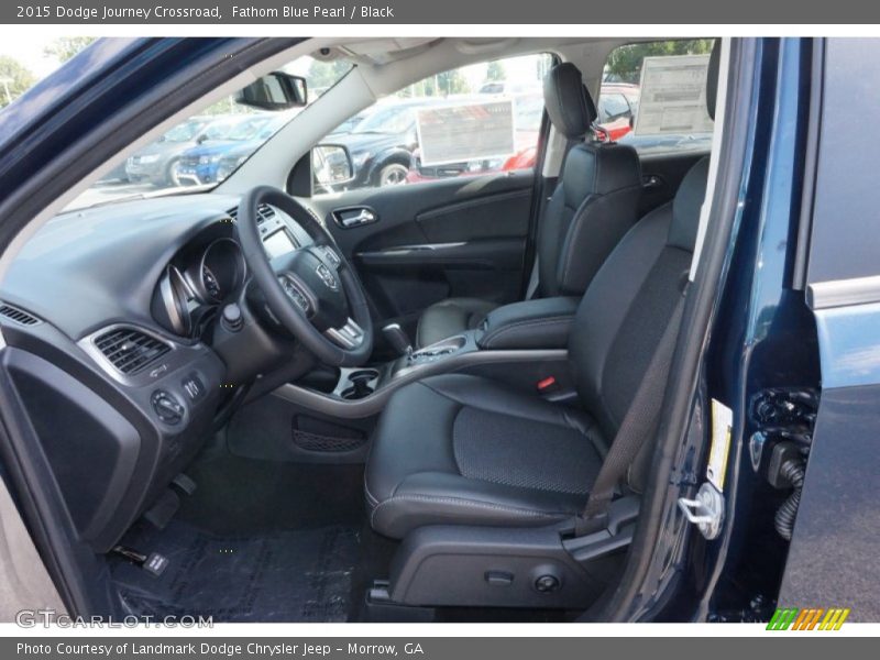 Fathom Blue Pearl / Black 2015 Dodge Journey Crossroad