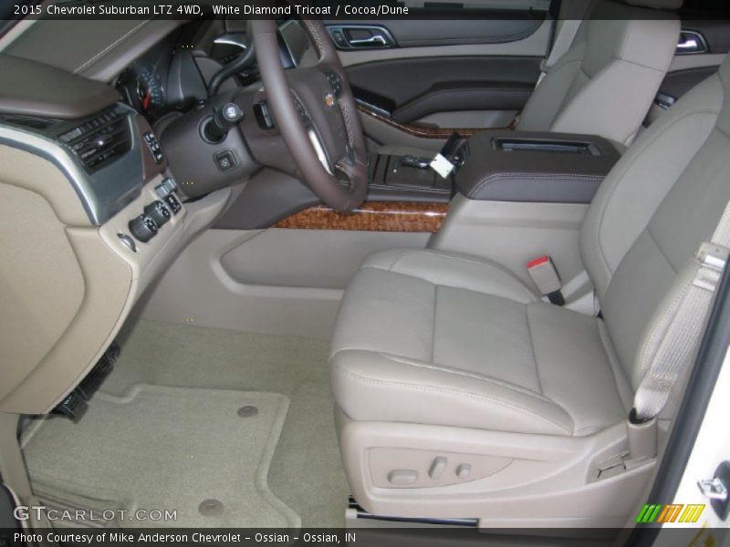 White Diamond Tricoat / Cocoa/Dune 2015 Chevrolet Suburban LTZ 4WD