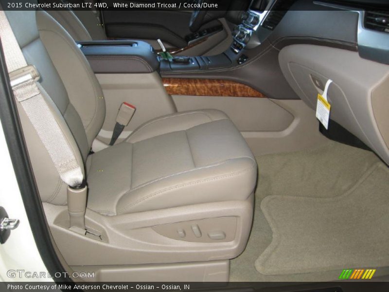 White Diamond Tricoat / Cocoa/Dune 2015 Chevrolet Suburban LTZ 4WD