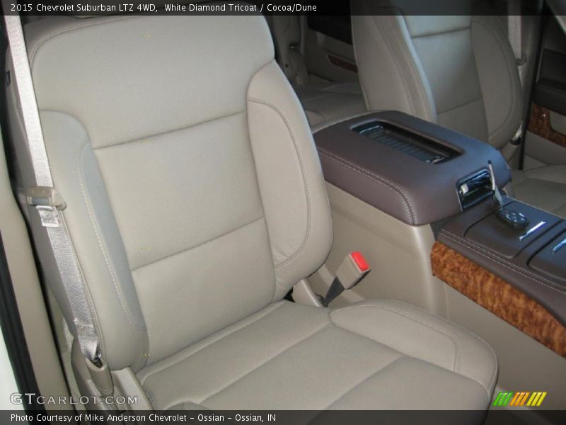 White Diamond Tricoat / Cocoa/Dune 2015 Chevrolet Suburban LTZ 4WD