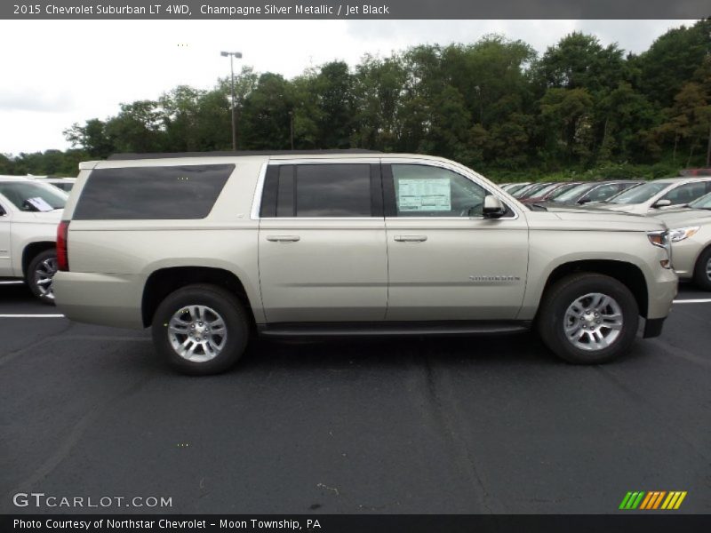 Champagne Silver Metallic / Jet Black 2015 Chevrolet Suburban LT 4WD