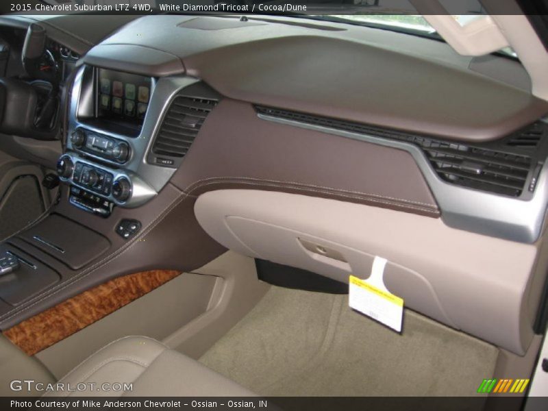 White Diamond Tricoat / Cocoa/Dune 2015 Chevrolet Suburban LTZ 4WD