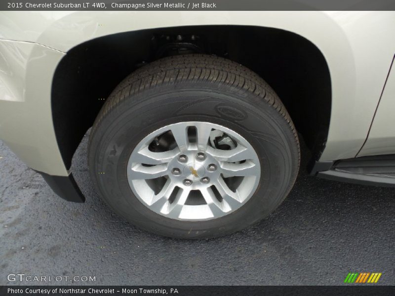 Champagne Silver Metallic / Jet Black 2015 Chevrolet Suburban LT 4WD