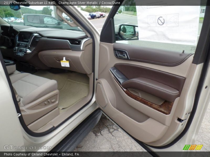 Champagne Silver Metallic / Cocoa/Dune 2015 Chevrolet Suburban LS 4WD
