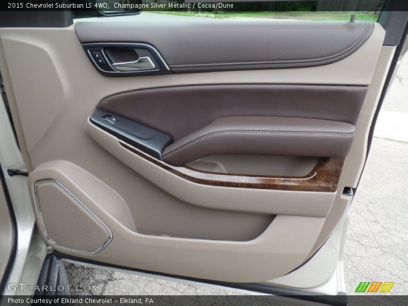 Champagne Silver Metallic / Cocoa/Dune 2015 Chevrolet Suburban LS 4WD