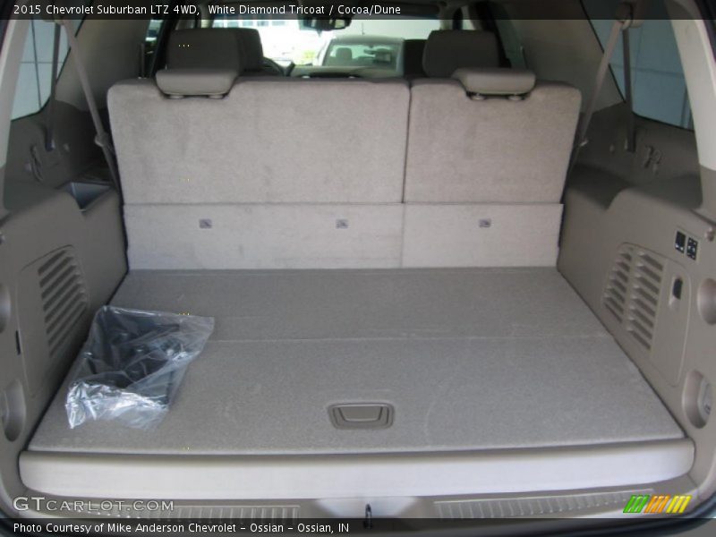 White Diamond Tricoat / Cocoa/Dune 2015 Chevrolet Suburban LTZ 4WD