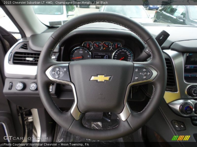 Champagne Silver Metallic / Jet Black 2015 Chevrolet Suburban LT 4WD