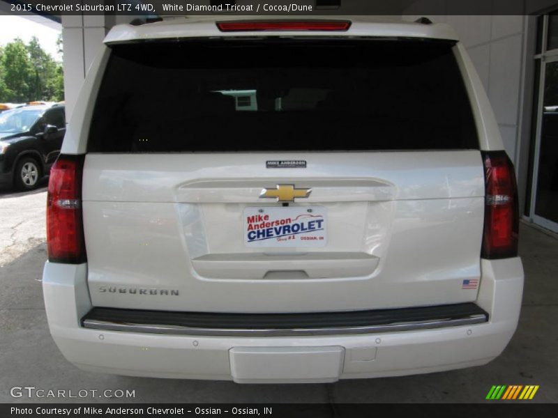 White Diamond Tricoat / Cocoa/Dune 2015 Chevrolet Suburban LTZ 4WD
