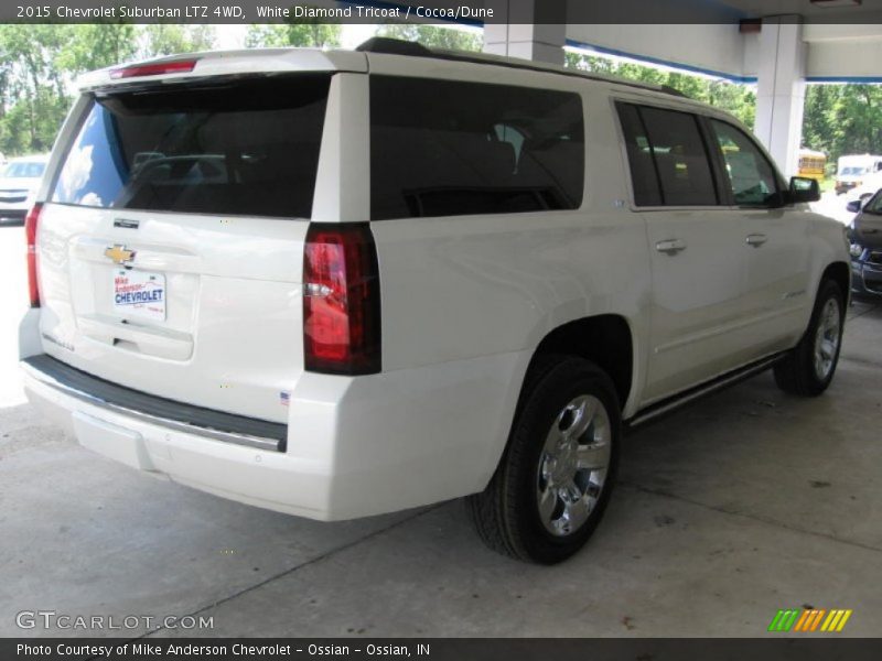 White Diamond Tricoat / Cocoa/Dune 2015 Chevrolet Suburban LTZ 4WD