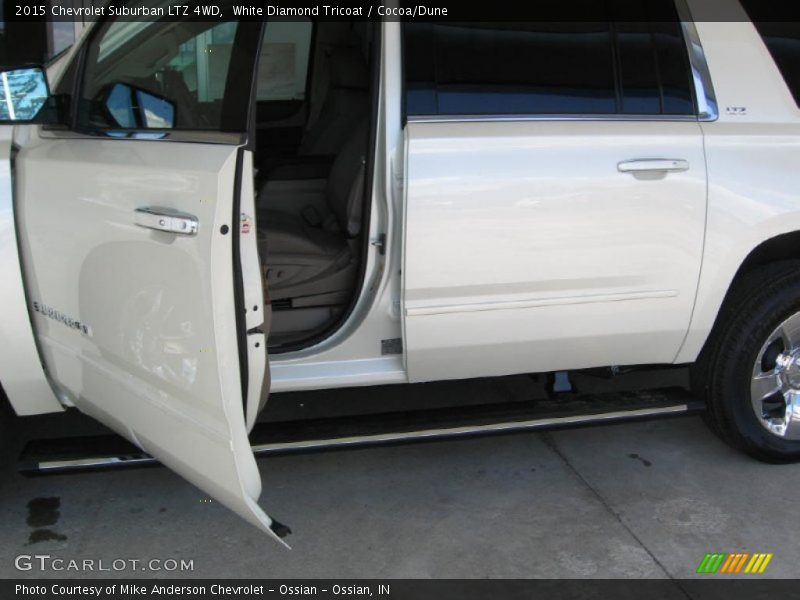 White Diamond Tricoat / Cocoa/Dune 2015 Chevrolet Suburban LTZ 4WD