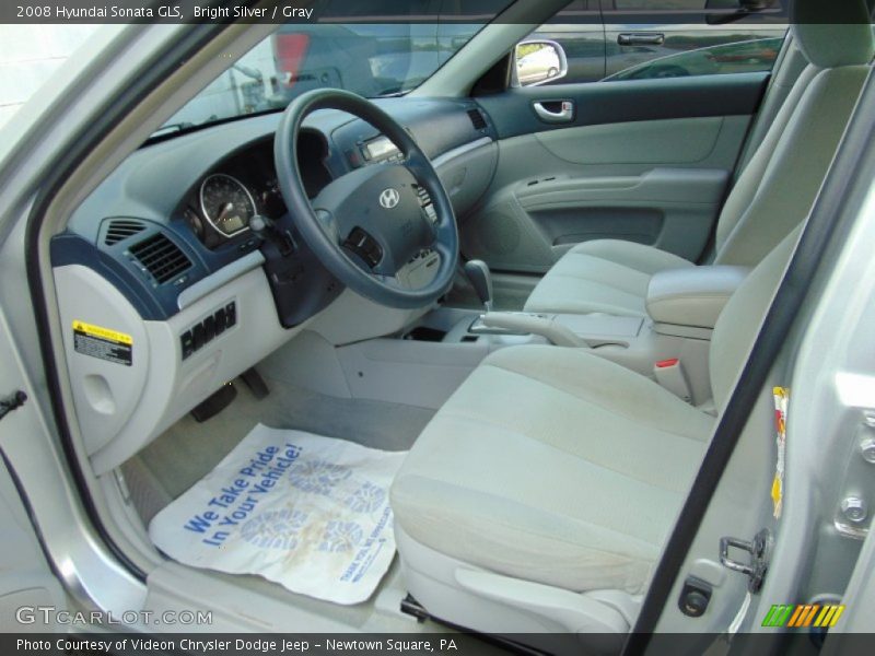 Bright Silver / Gray 2008 Hyundai Sonata GLS