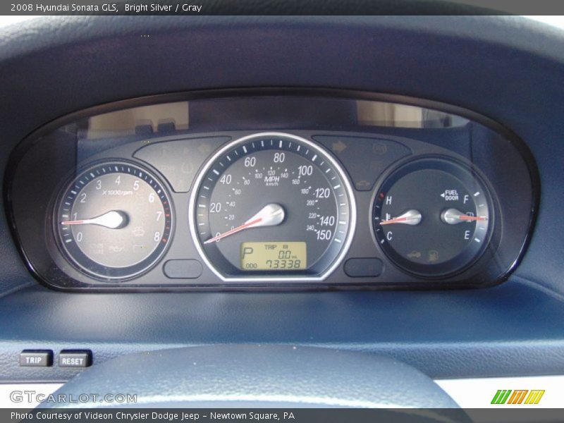 Bright Silver / Gray 2008 Hyundai Sonata GLS