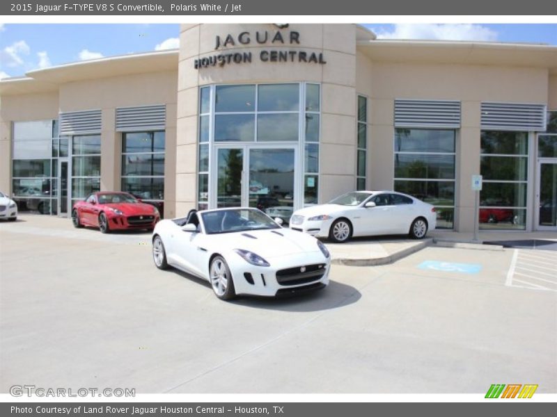 Polaris White / Jet 2015 Jaguar F-TYPE V8 S Convertible