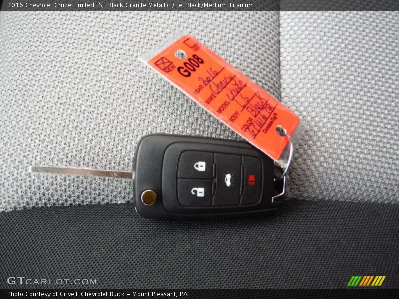 Black Granite Metallic / Jet Black/Medium Titanium 2016 Chevrolet Cruze Limited LS