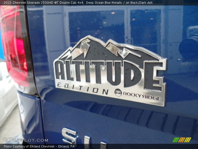 Deep Ocean Blue Metallic / Jet Black/Dark Ash 2015 Chevrolet Silverado 2500HD WT Double Cab 4x4