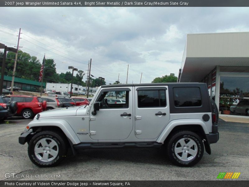 Bright Silver Metallic / Dark Slate Gray/Medium Slate Gray 2007 Jeep Wrangler Unlimited Sahara 4x4