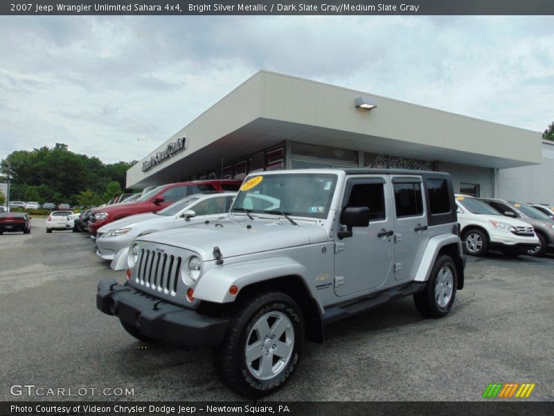 Bright Silver Metallic / Dark Slate Gray/Medium Slate Gray 2007 Jeep Wrangler Unlimited Sahara 4x4