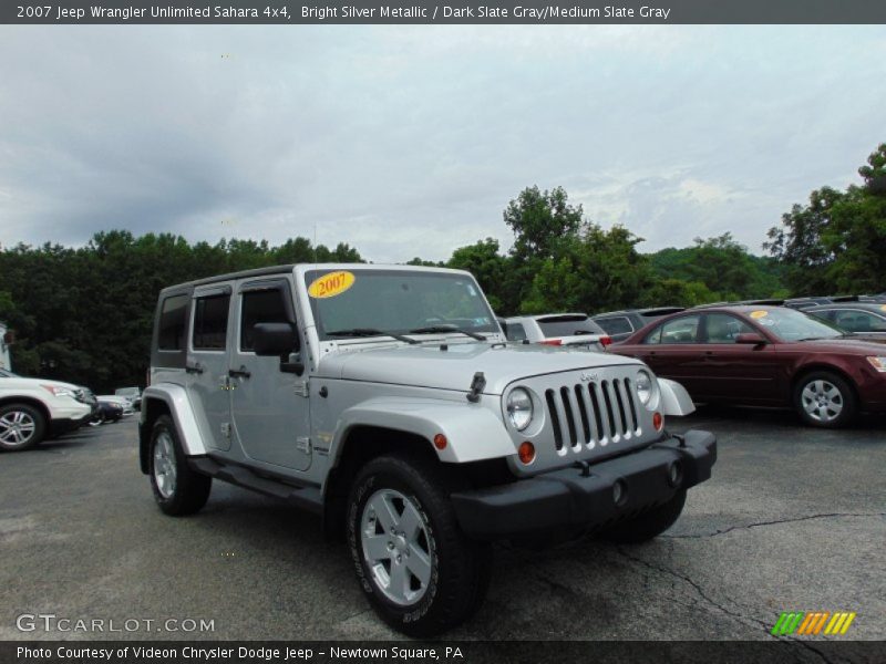 Bright Silver Metallic / Dark Slate Gray/Medium Slate Gray 2007 Jeep Wrangler Unlimited Sahara 4x4