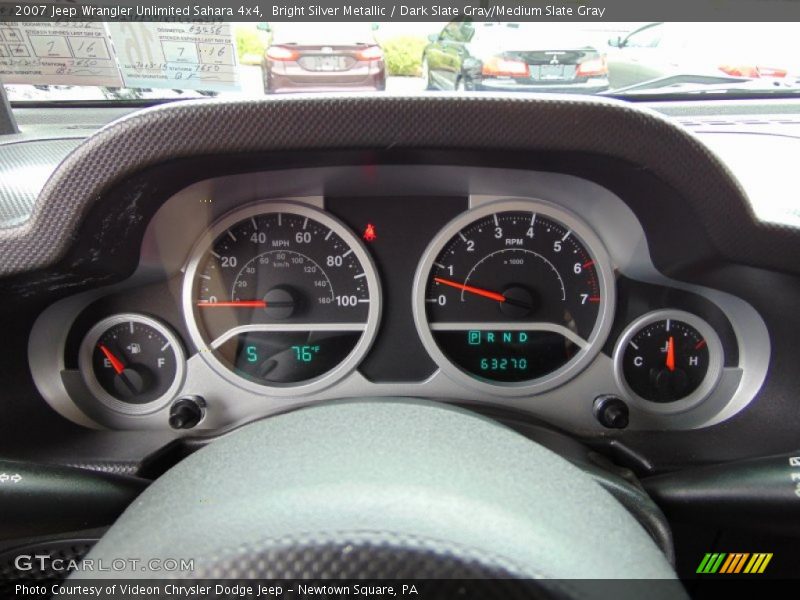 Bright Silver Metallic / Dark Slate Gray/Medium Slate Gray 2007 Jeep Wrangler Unlimited Sahara 4x4