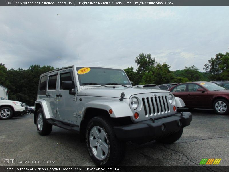 Bright Silver Metallic / Dark Slate Gray/Medium Slate Gray 2007 Jeep Wrangler Unlimited Sahara 4x4