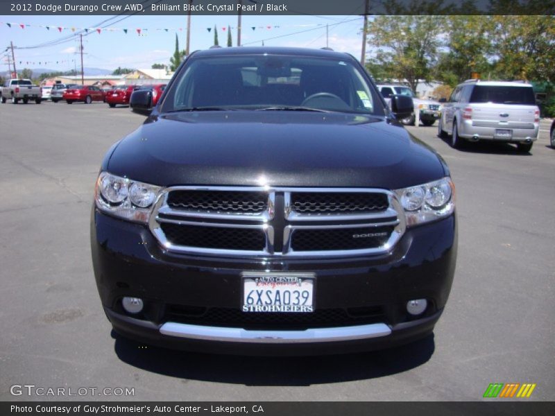 Brilliant Black Crystal Pearl / Black 2012 Dodge Durango Crew AWD