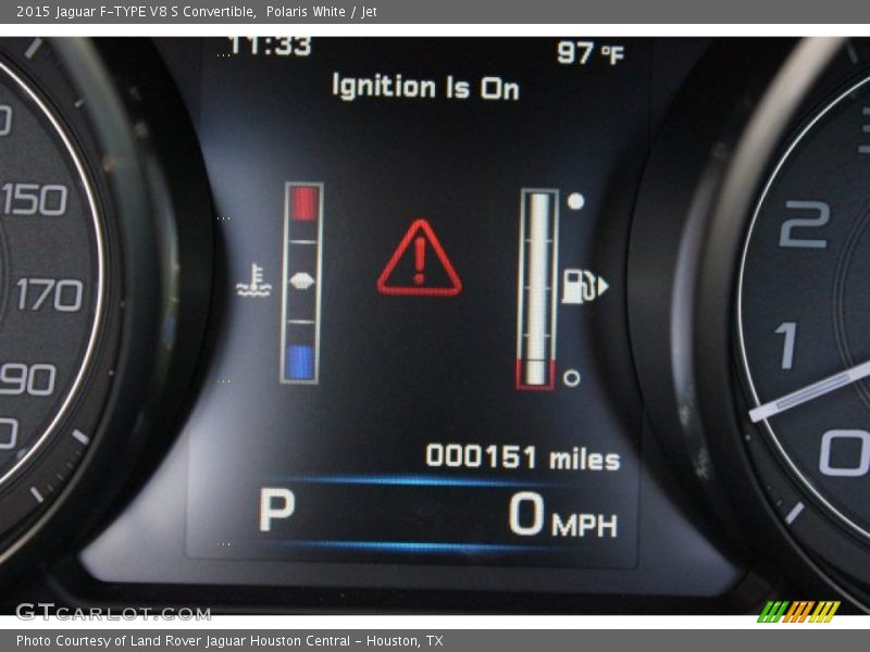 Polaris White / Jet 2015 Jaguar F-TYPE V8 S Convertible