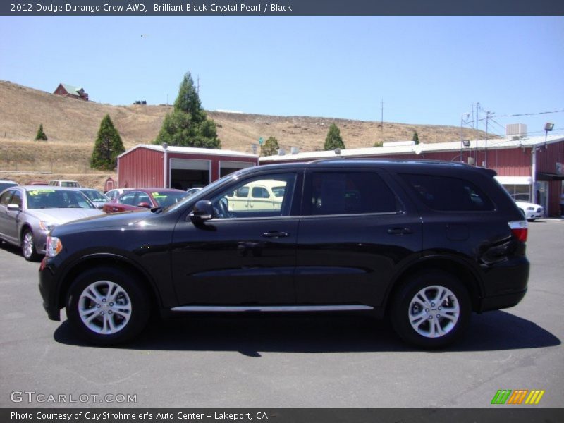 Brilliant Black Crystal Pearl / Black 2012 Dodge Durango Crew AWD