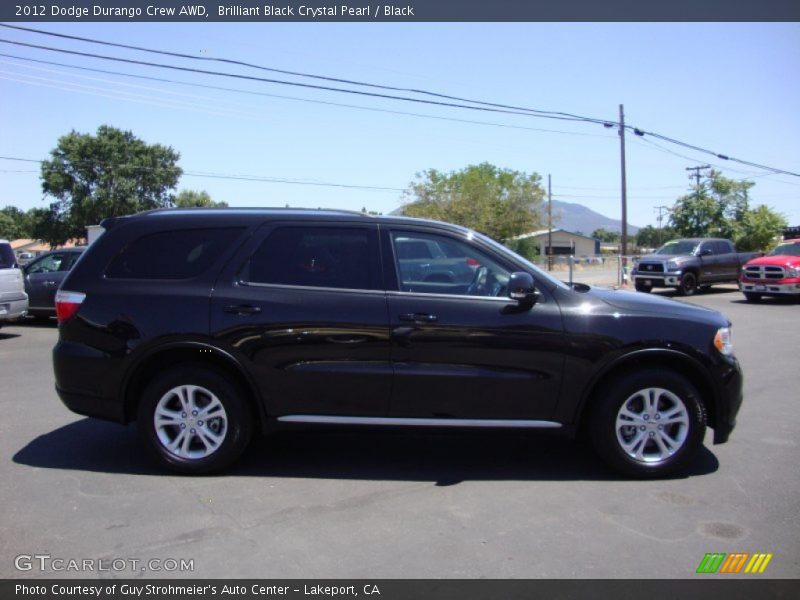 Brilliant Black Crystal Pearl / Black 2012 Dodge Durango Crew AWD