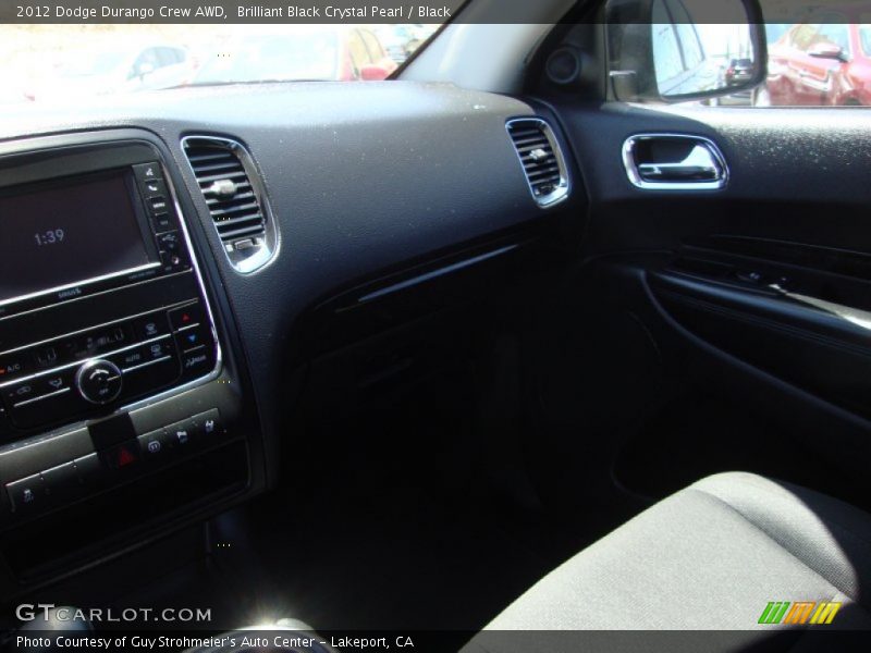 Brilliant Black Crystal Pearl / Black 2012 Dodge Durango Crew AWD