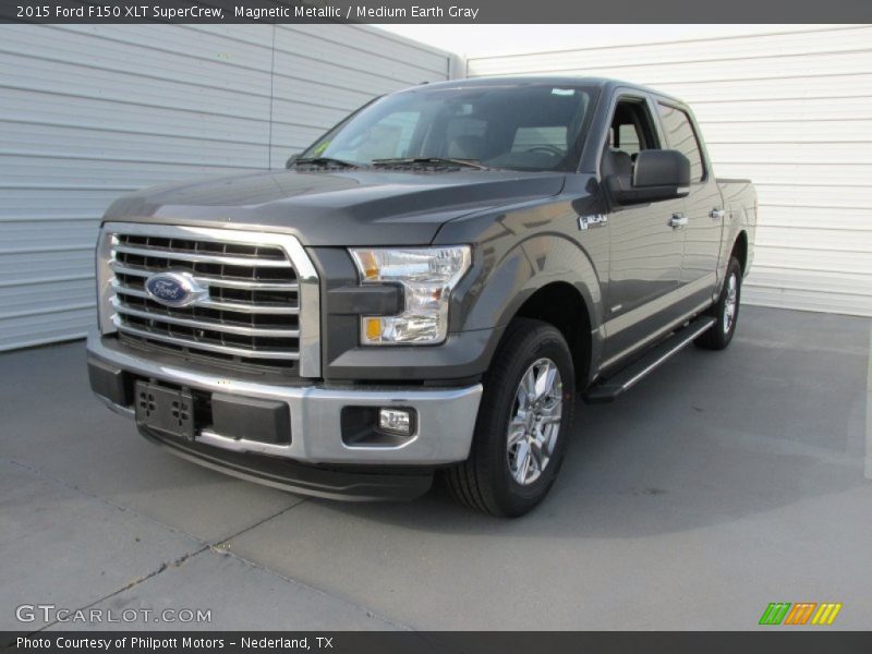 Magnetic Metallic / Medium Earth Gray 2015 Ford F150 XLT SuperCrew