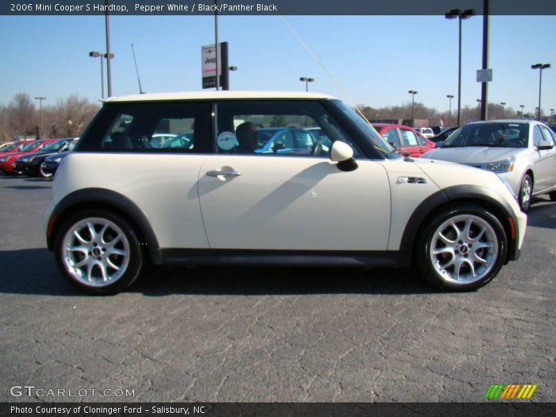 Pepper White / Black/Panther Black 2006 Mini Cooper S Hardtop