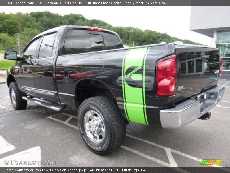 Brilliant Black Crystal Pearl / Medium Slate Gray 2008 Dodge Ram 2500 Laramie Quad Cab 4x4