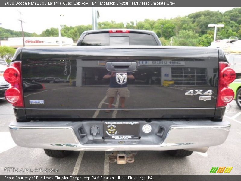 Brilliant Black Crystal Pearl / Medium Slate Gray 2008 Dodge Ram 2500 Laramie Quad Cab 4x4